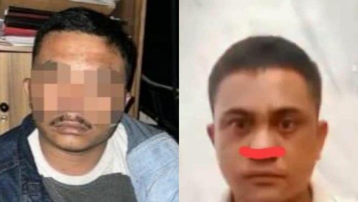 Kolase foto tampang kedua pelaku pembakaran rumah Sempurna Pasaribu. (Dok. Polres Tanah Karo)