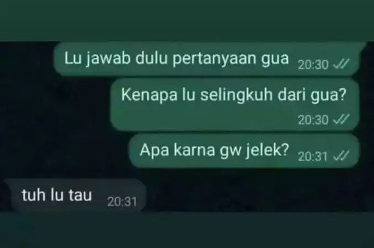 Deretan chat ketahuan selingkuh ini bikin geleng-geleng kepala. Apakah benar sudah susah cari yang setia di zaman now?