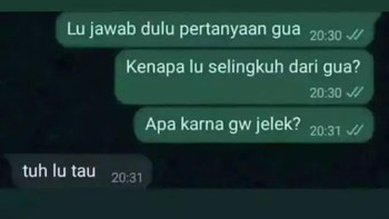 Wah ditanyain soal selingkuh, jawabnya main fisik nih. Nggak sopan. Foto: Instagram