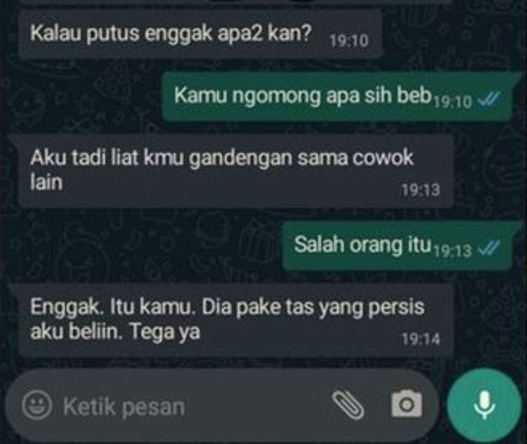 Deretan chat ketahuan selingkuh ini bikin geleng-geleng kepala. Apakah benar sudah susah cari yang setia di zaman now?