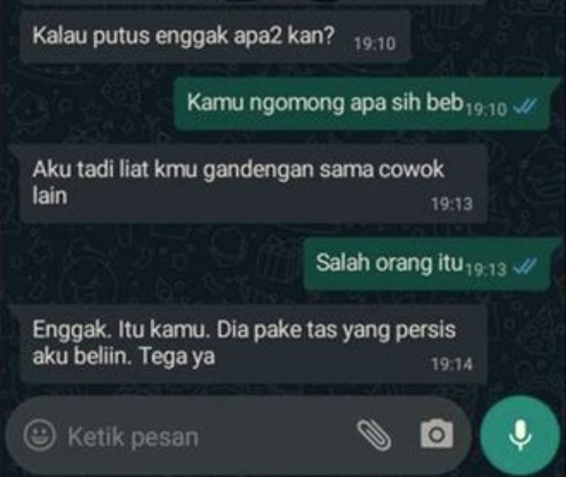 Deretan chat ketahuan selingkuh ini bikin geleng-geleng kepala. Apakah benar sudah susah cari yang setia di zaman now?