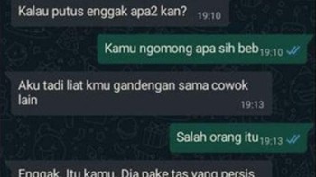 Nah lho, ketahuan selingkuh gara-gara tasnya sama nih. Foto: Instagram