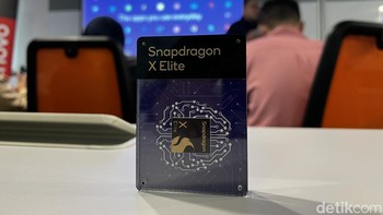Ini adalah Snapdragon X Elite, SoC yang dipakai di Yoga Slim 7x dan dilengkapi NPU Hexagon dengan kemampuan 45 trilion operation per second (TOPS). Foto: detikINET/Anggoro Suryo Jati