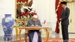 Momen Jokowi Terima Kunjungan Grand Syekh Al Alzhar