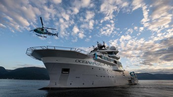 OceanXplorer disebut sebagai kapal eksplorasi, penelitian ilmiah, dan produksi media tercanggih yang pernah dibuat. Kemampuan unik kapal ini memungkinkan OceanX melakukan misi penelitian multidisiplin yang menerobos batas-batas eksplorasi. Foto: OceanX