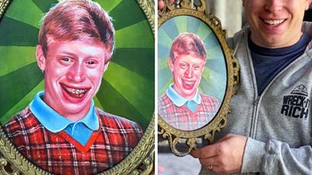 Seseorang membuat gambar meme orang ini, tapi malah orangnya sendiri datang dan membelinya. Foto: Bored Panda