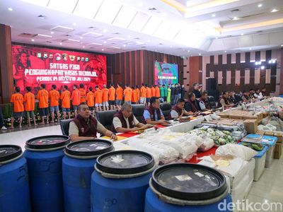 Ribuan Kilogram Narkotika Dipamerkan dalam Rilis Bareskrim Polri