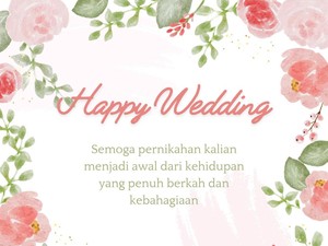 40 Ucapan Happy Wedding Simple yang Bermakna, Bahasa Inggris dan Indonesia