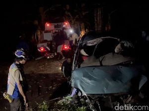 Minibus Terjun ke Jurang di Mojokerto, 2 Orang Tewas-9 Terluka