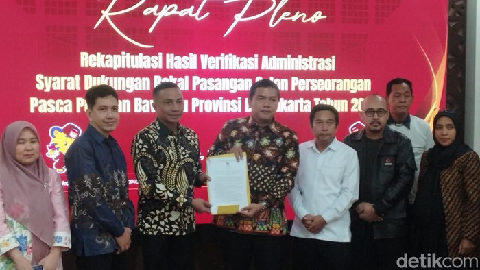 Dharma Pongrekun dan Kun Wardana lolos verifikasi administrasi Pilgub Jakarta