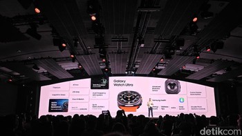 Keunggulan Galaxy Watch Ultra pun dipertunjukkan. Foto: detikINET/Adi Fida Rachman
