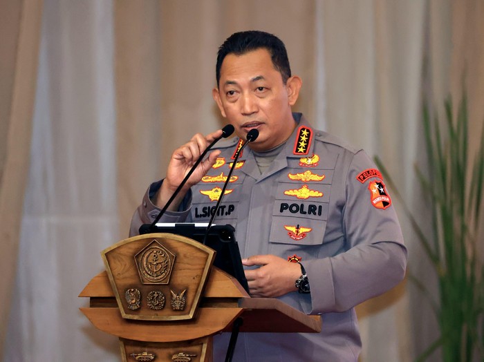 Kapolri Jenderal Listyo Sigit Prabowo menghadiri acara pembekalan calon perwira remaja (Capaja) TNI-Polri 2024.
