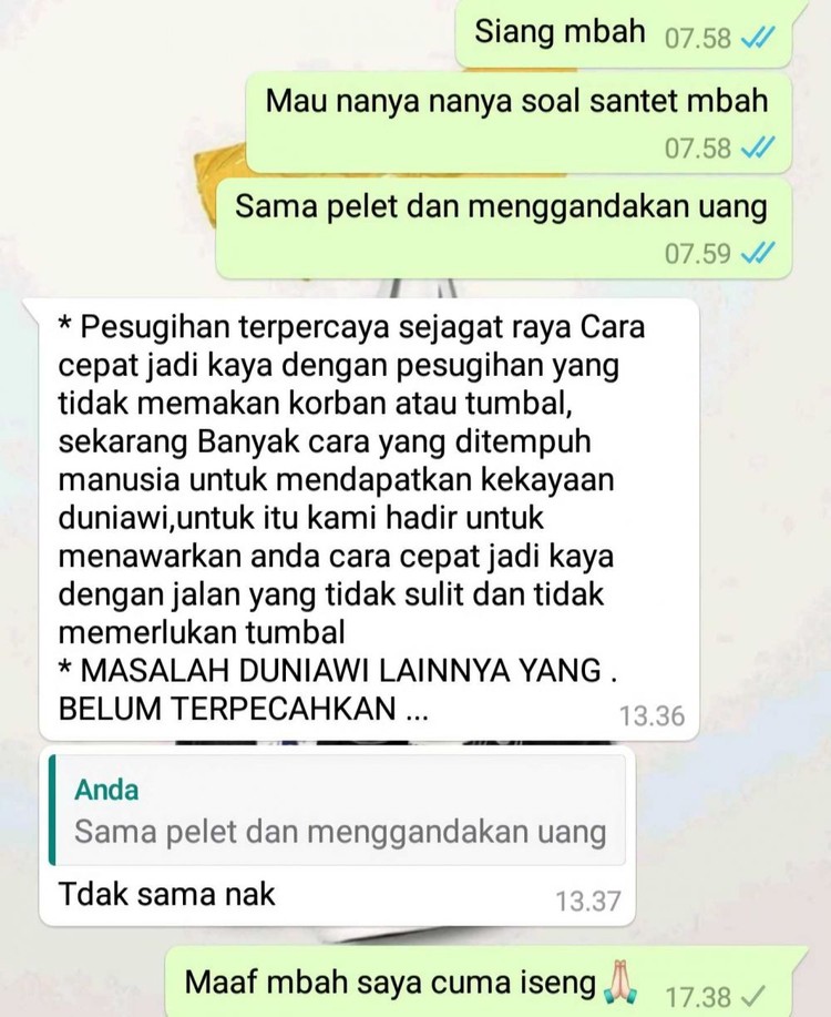 Penipu kalau sudah ketemu netizen langsung nggak ada Harga dirinya. Malah dibercandain balik yang ada!
