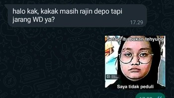 Cukup dibalas dengan sticker. Siapa juga yang mau ikutan judi online. Foto: X/donghyuckbom_