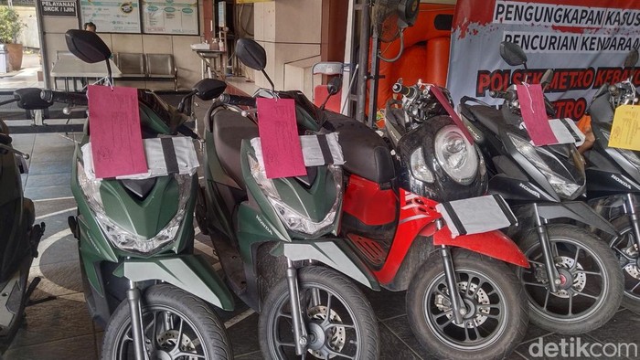 Motor curian di Polsek Kebayoran Baru. (Ammar/detikcom)