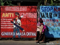 Mural Stop Narkoba hingga Cegah Stunting Hiasi Tanjung Priok