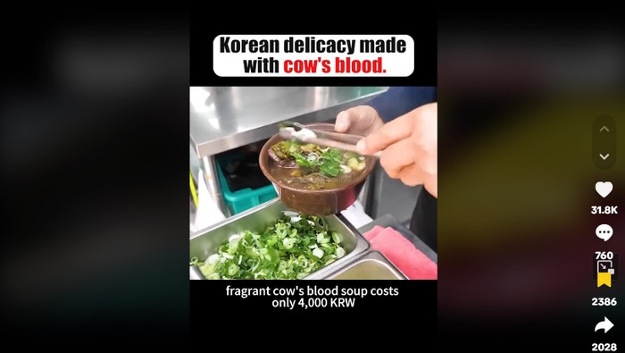Olahan Darah Sapi Ini Jadi Menu Sarapan Favorit di Korea Selatan