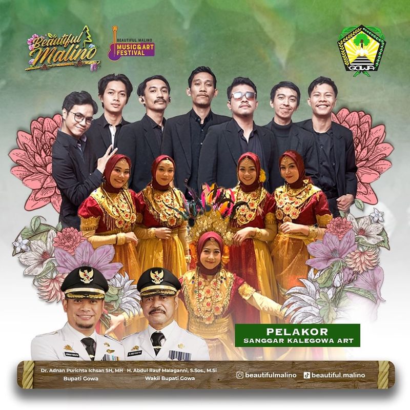 Pelakor dan Sanggar Kalegowa Art dalam event Beautiful Malino,Gowa, Sulsel.