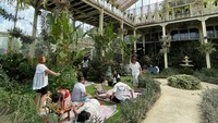 Dahulu Rumah Gemuk Bali berawal dari wedding venue yang estetik. Setelah pandemi Covid-19 mereda, akhirnya rumah kaca cantik ini dibuka untuk umum. Pengunjung pun bisa piknik! (Ni Made Nami Krisnayanti/detikTravel)