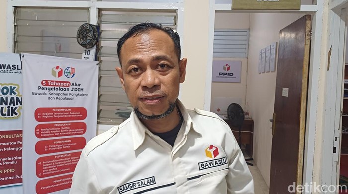Ketua Bawaslu Pangkep, Samsir Salam.