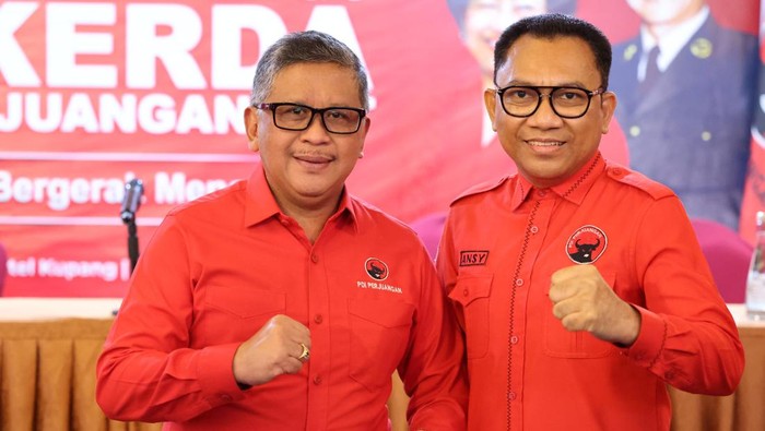 Sekjen PDIP Hasto Kristiyanto dan Ansy Lema. (dok Istimewa)