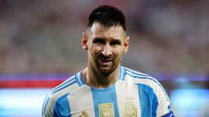 Senyum Messi usai Antar Argentina ke Final Copa America 2024