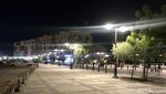 Gemerlap Jalur Pedestrian Masjid Nabawi-Quba Malam Hari