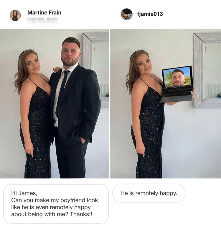 Kalau minta edit ke ahlinya Photoshop, James Fridman, dijamin hasilnya jadi kocak banget. Kayak ini nih, contohnya.