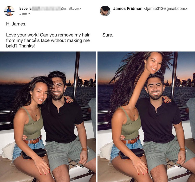 Kalau minta edit ke ahlinya Photoshop, James Fridman, dijamin hasilnya jadi kocak banget. Kayak ini nih, contohnya.