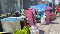 Lokasi kebakaran yang berdekatan dengan pemukiman membuat warga menyelematkan barang-barang berharga mereka.