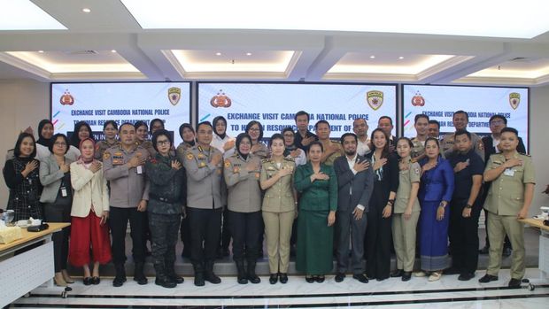 Kepolisian Kamboja studi banding ke Polri, Rabu (10/7/2024).