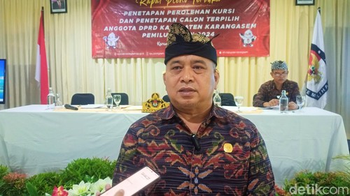 Ketua KPU Kabupaten Karangasem I Putu Darma Budiasa. (Foto: I Wayan Selamat Juniasa/detikBali)