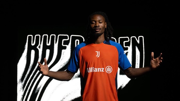 TURIN, ITALY - JULY 9: Juventus unveil new signing Khephren Thuram on July 9, 2024 in Turin, Italy. (Photo by Daniele Badolato - Juventus FC/Juventus FC via Getty Images)