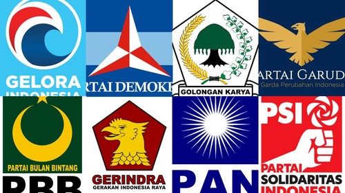 Kolase foto partai politik Koalisi Indonesia Maju (KIM). (Foto: Helmy Akbar/detikBali)