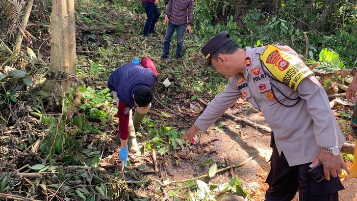 Lokasi penemuan kerangka manusia di Musi Rawas