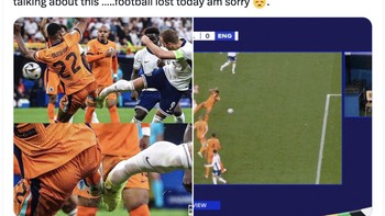 Netizen ini menilai penalti tidak pantas diberikan ke Inggris dan wasit harus dihukum. Foto: Twitter