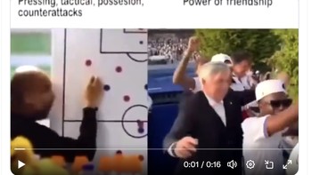 Spanyol lebih ketat soal taktik, Inggris mengandalkan pertemanan antar teman setim. Foto: Twitter