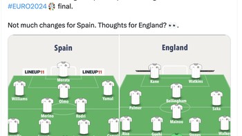 Perkiraan formasi kedua tim di laga final. Foto: Twitter