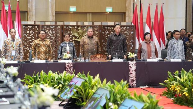 Menteri Koordinator Bidang Perekonomian, Airlangga Hartarto dalam One Map Policy Summit 2024. (Dok. Kemenko Perekonomian)