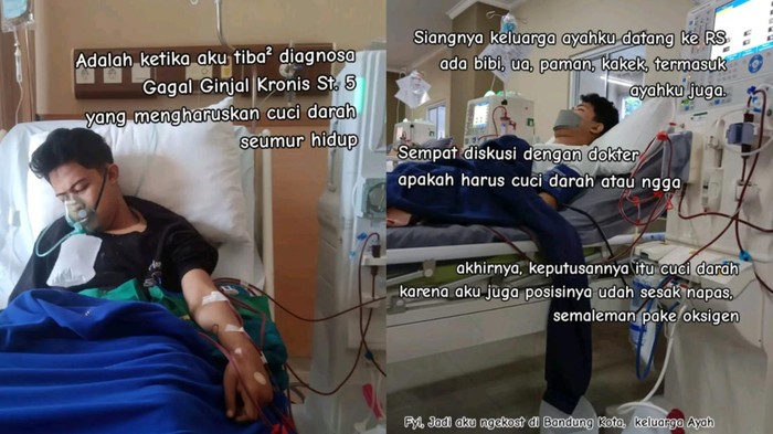 Pemuda idap gagal ginjal stadium lima.
