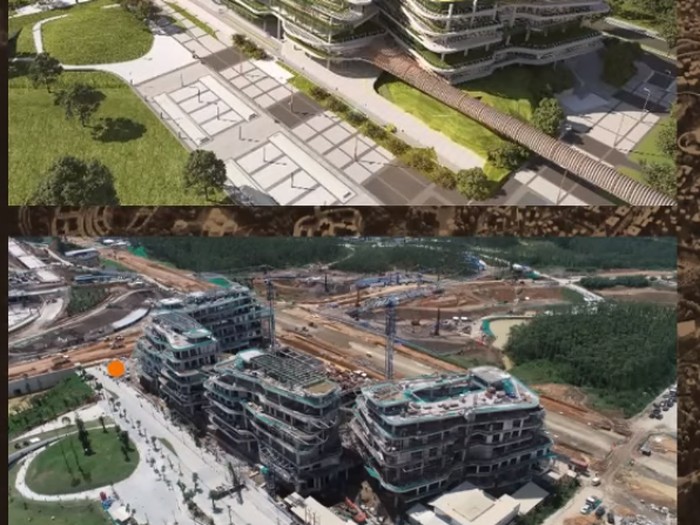 Progres pembangunan di IKN. (Dok. screenshot PUPR)