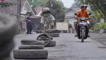 Protes Jalan Rusak, Warga Lumajang Tanam Pohon Pisang-Ban Bekas