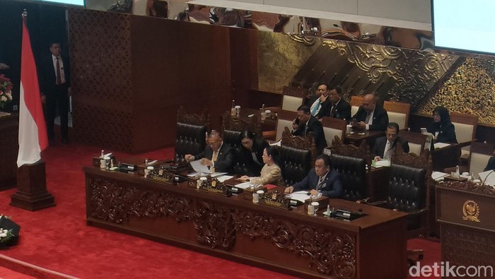 Rapat paripurna DPR RI, Kamis (11/7/2024). (Dwi Rahmawati/detikcom).