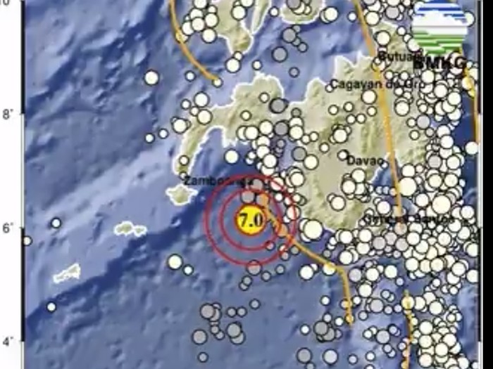 Pusat Episentrum Gempa Magnitudo 7 Guncang Laut Sangihe, Sulawesi Utara