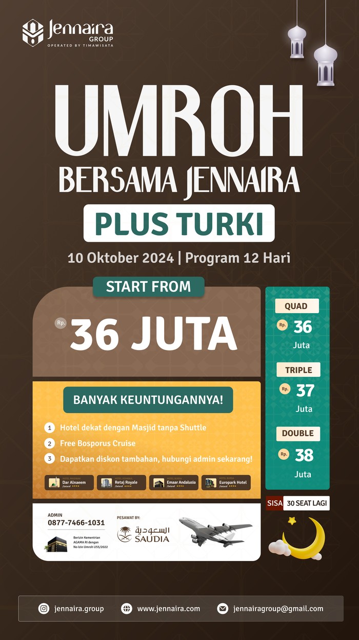 Umroh Bersama Jennaira Plus Turki