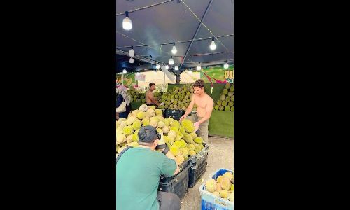 Aksi Penjual Durian Tampan dan Kekar di Malaysia yang Viral
