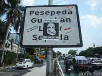 Gambar Dukungan untuk Palestina Bertebaran di Jakarta