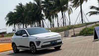 All New Hyundai Kona Electric diklaim sudah dipesan sekitar 300 unit. Foto: Luthfi Anshori/detikOto
