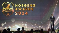 Penganugerahan Hoegeng Awards 2024 ini digelar di The Tribrata Darmawangsa, Kebayoran Baru, Jakarta Selatan, Jumat (12/7/2024).