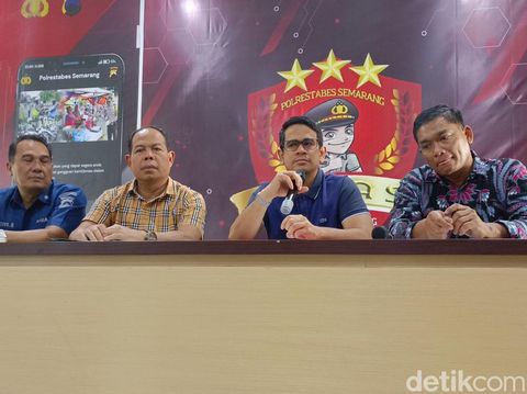 Kasat Reskrim Polrestabes Semarang,  Kompol Andika Dharma Sena, memberikan keterangan pers di kantornya, Jumat (12/7/2024).